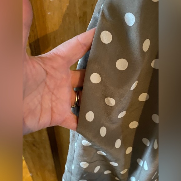 Madewell Polka Dot Midi Dress in Brown and White - Picture 5 of 10